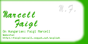marcell faigl business card